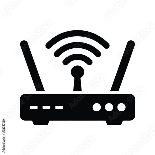 Wi-Fi Icon Router vector Art & Illustration