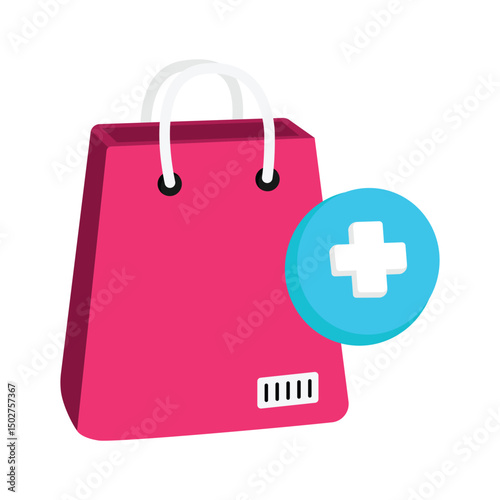 Medical Shopping Vector style icon. Eps 10 file