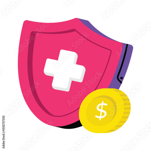 Medical insurance Vector style icon. Eps 10 file