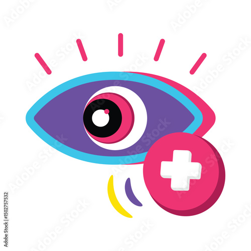 Eye checkup Vector style icon. Eps 10 file