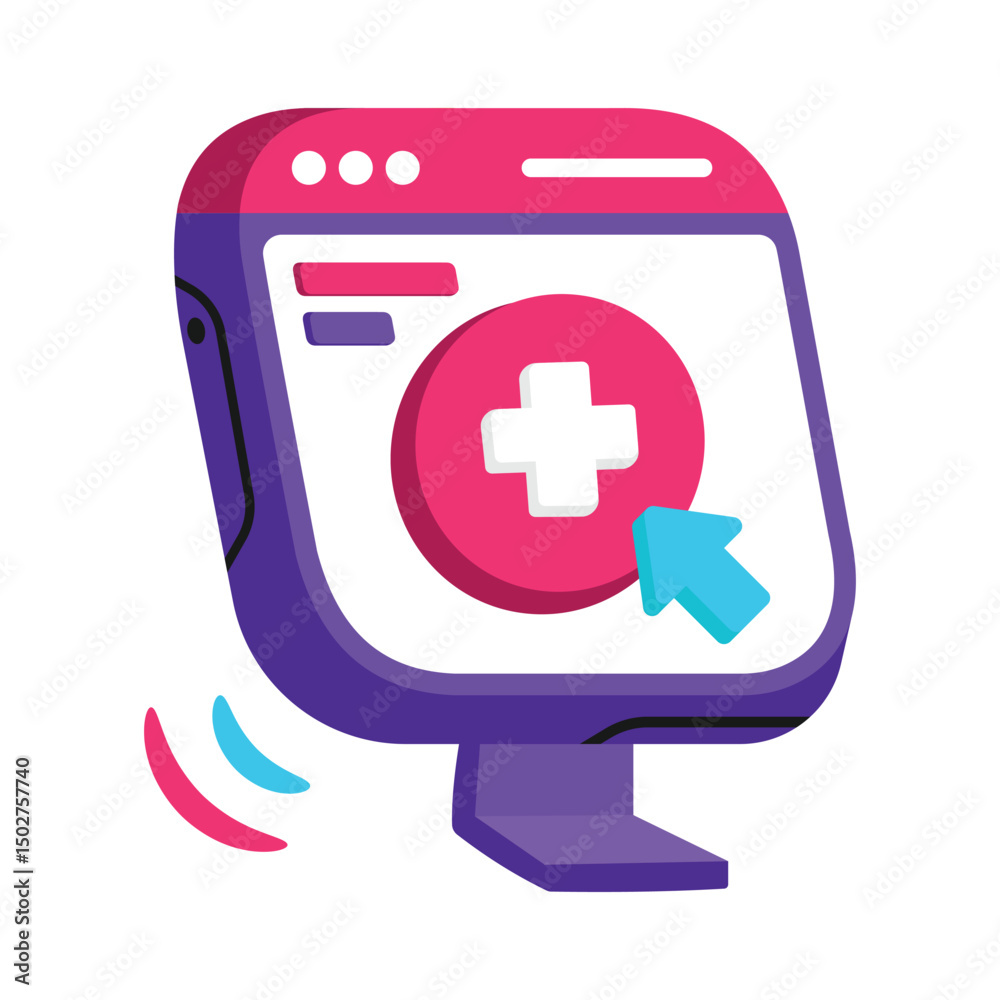 Medical Website Vector style icon. Eps 10 file Medical Website Vector style icon. Eps 10 file