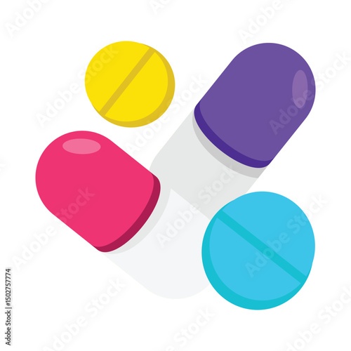 Pills Vector style icon. Eps 10 file