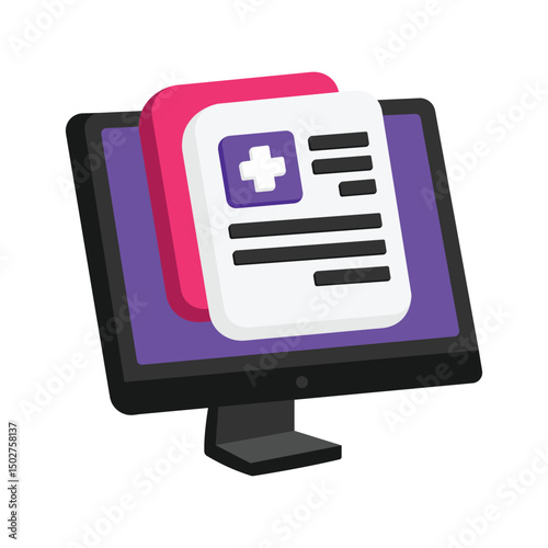 Medical Insurance Vector style icon. Eps 10 file