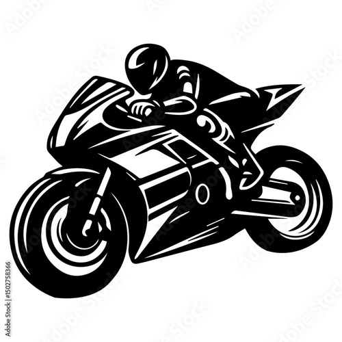 Motorcycle Racer Silhouette