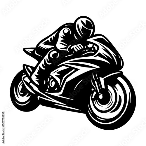 Motorcycle Racer Silhouette