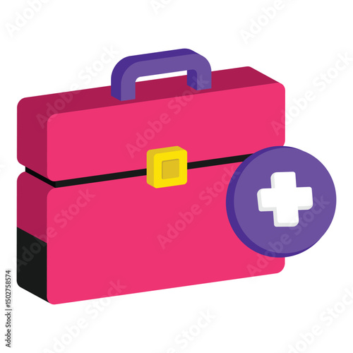 First Aid Kit Vector style icon. Eps 10 file