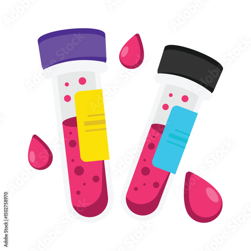 Blood Tube Vector style icon. Eps 10 file