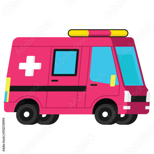 Ambulance Emergency Vector style icon. Eps 10 file