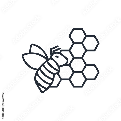 honeycomb icons isolated on White Background. Flat style design