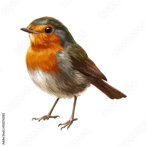 robin, erithacus rubecula, animal, vector, transparent background, beak, bird, nature, isolated, wildlife, feather, birds, feathers, cute, twitter, wing