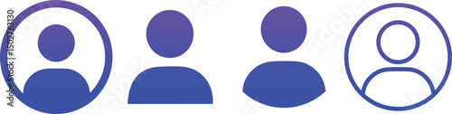 Minimal profile icon symbol_ profile avatar_account icon vector