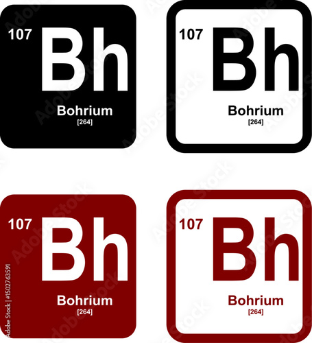 Bohrium icon set. vector template illustration for web design