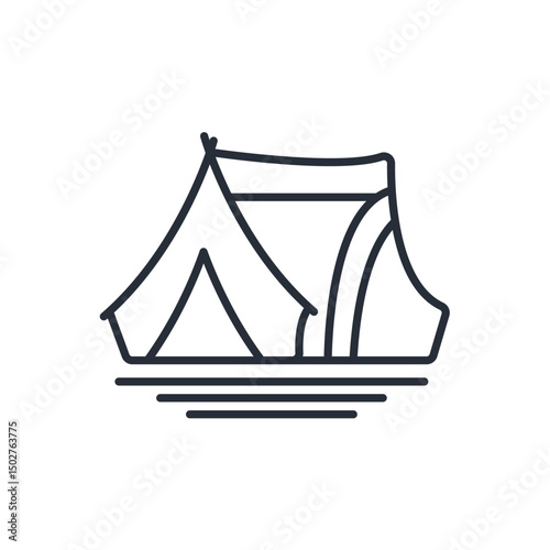 tent icons isolated on White Background. Flat style design