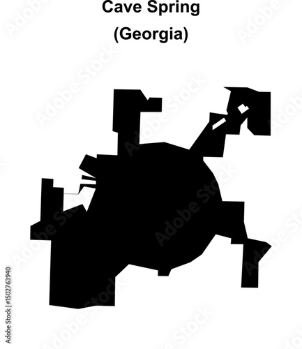 Cave Spring (Georgia) blank outline map