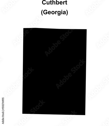 Cuthbert (Georgia) blank outline map