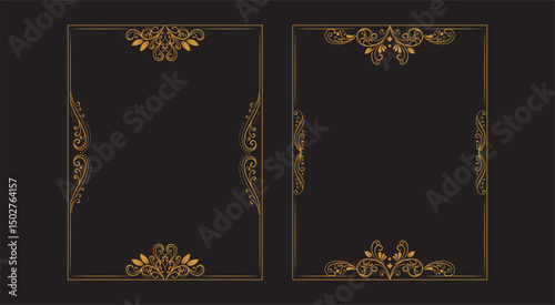 Set ornamental decorative frames Vintage