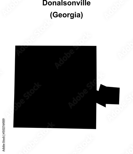 Donalsonville (Georgia) blank outline map