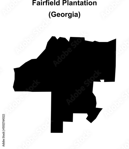 Fairfield Plantation (Georgia) blank outline map