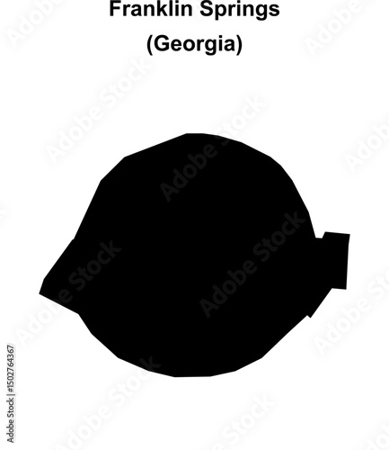 Franklin Springs (Georgia) blank outline map