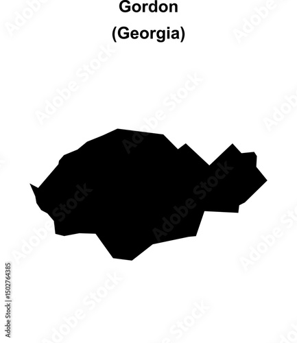 Gordon (Georgia) blank outline map