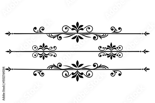 Wallpaper Mural Decorative flourish dividers isolated on white background Torontodigital.ca