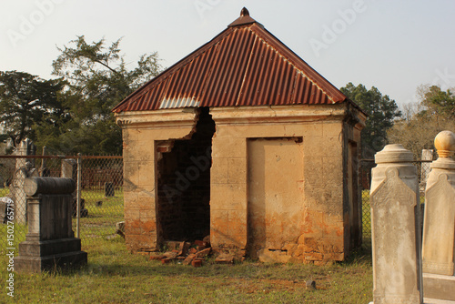 Broken Crypt in Old North Church Cemetery Nacogdoches TX