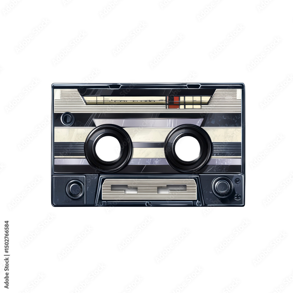 Fototapeta premium Vintage Cassette Tape Retro Audio Technology