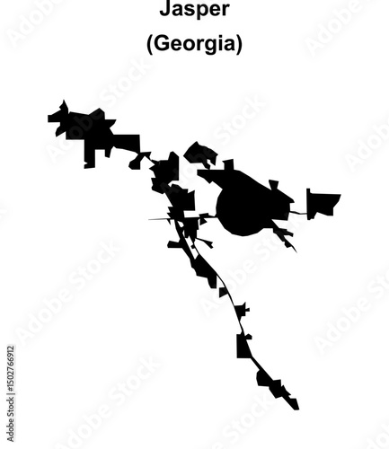 Jasper (Georgia) blank outline map