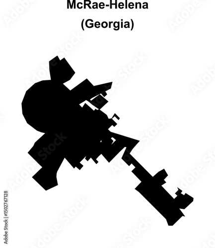 McRae-Helena (Georgia) blank outline map