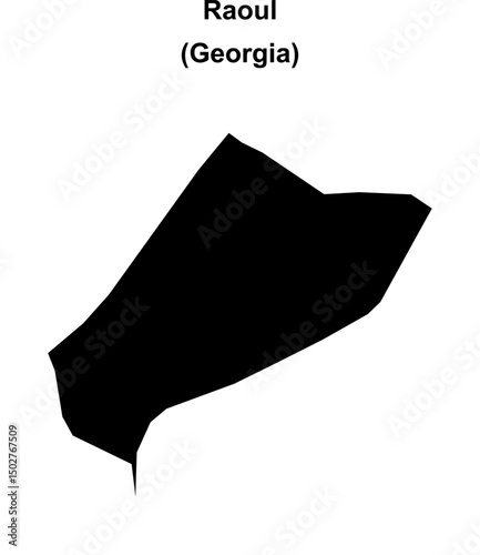 Raoul (Georgia) blank outline map
