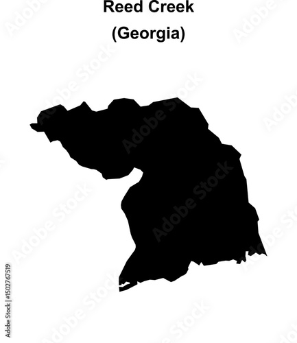 Reed Creek (Georgia) blank outline map