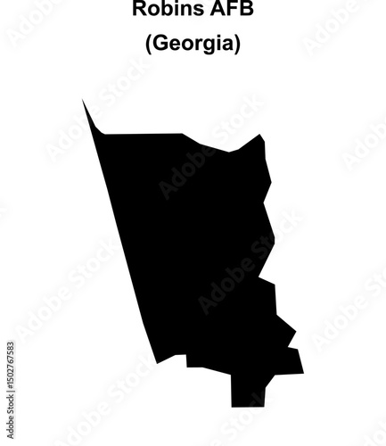 Robins AFB (Georgia) blank outline map