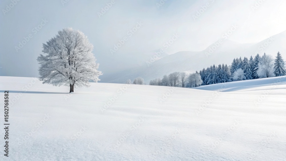 Fototapeta premium winter landscape with snow
