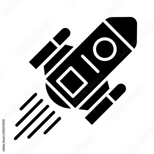 Space Rocket Launch Icon Design