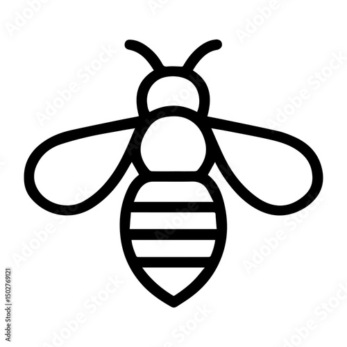 Bee icon on white background vector
Vector line icon animals
