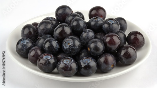 Wallpaper Mural Fresh Blueberries on a White Plate Torontodigital.ca