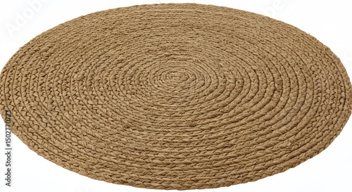 Round woven straw placemat