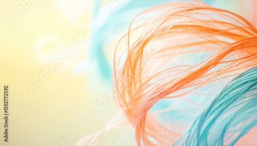 Soft, flowing ribbons in pastel hues