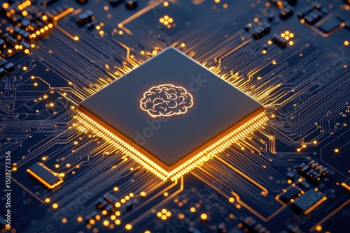 CPU with AI symbol photo
