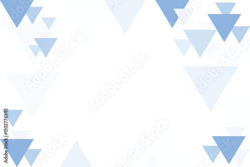 Minimal abstract triangle background in icy blue and white tones
