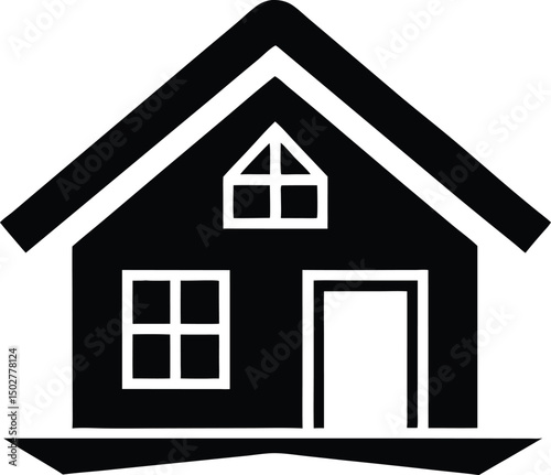  House icon silhouette vector illustration