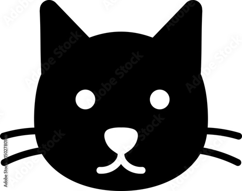 Cat icon in flat style.