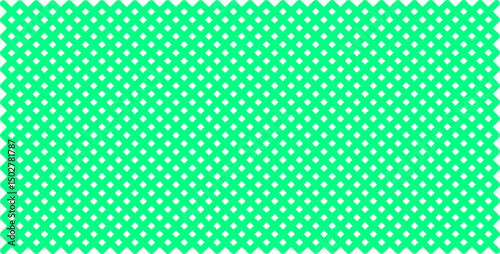 A striking green grid pattern featuring evenly spaced diamond-cuts in a crisscross grid design. Perfect for backgrounds, packaging, decorative designs, and graphic projects requiring a dynamic geometr