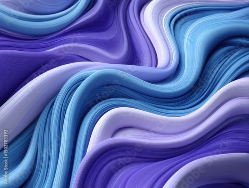 Flowing abstract waves in shades of blue and purple.