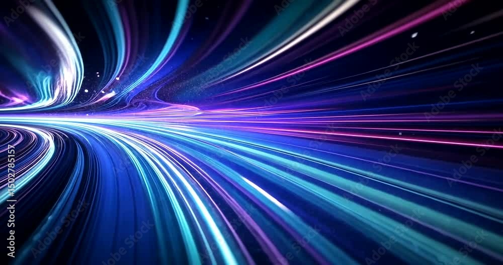 Abstract image of vibrant streaks of light
