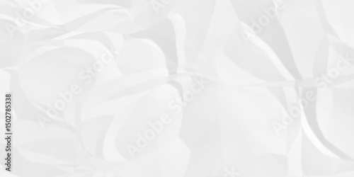 White crumple obsolete billboard rumple. wrinkle ripped creased white crumple aged closeup craft document grunge recycling paper background.	
