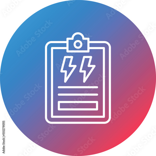 Energy Policy Line Gradient Circle Background Icon
