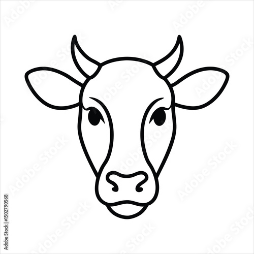 Wallpaper Mural Cow Head Graphic Design for Banner or Advertisement Torontodigital.ca