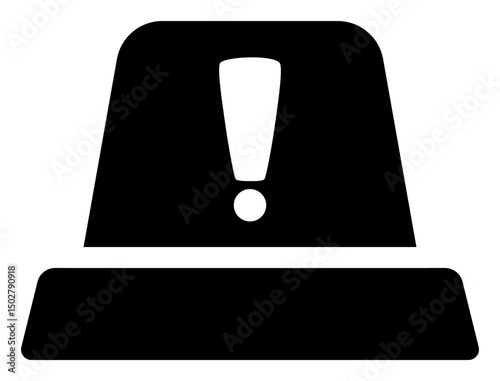 Flat Warning Siren Silhouette Vector