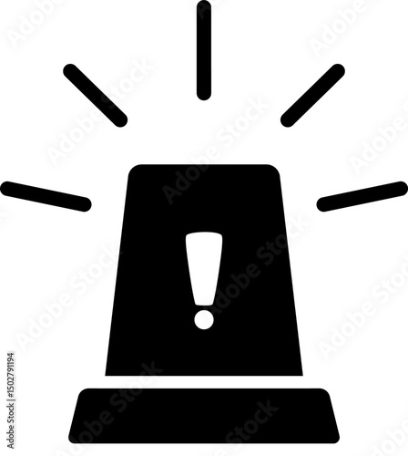 Flat Icon Siren Warning Signal